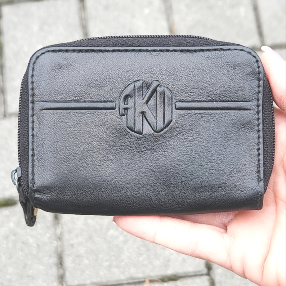 Anne Klein II Black Leather ID/Card Wallet